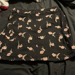Blue rain Floral skirt